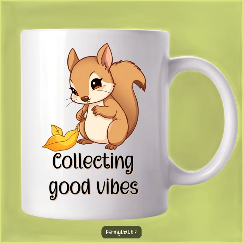 Funny Squirrel Organizer Mug - Determined Leaf Filing Gift for Hoarders