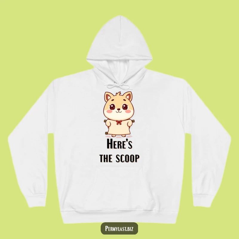Funny Character Scroll Hoodie: Cozy Up with a Special Message