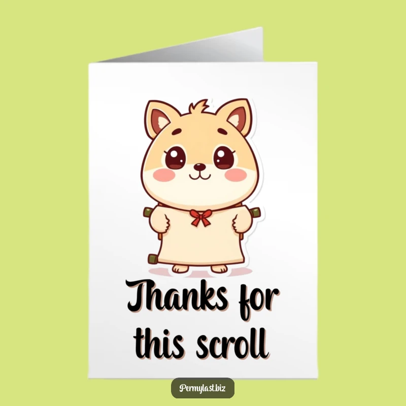 Free Printable Animal Thank You Card - Funny Downloadable Gift, Grateful Message